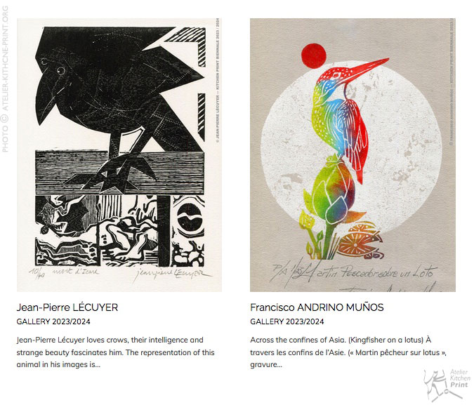 Deux drôles d’oiseaux pour la Kitchen PRINT Biennale 2023-2024