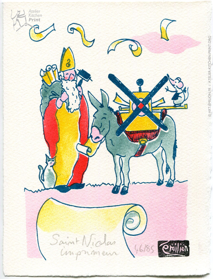 Carte d’art « Saint Nicolas Imprimeur »